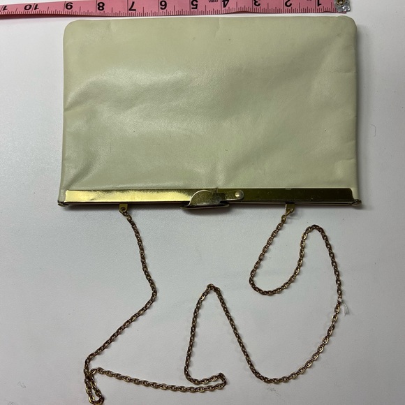 Vintage genuine white leather purse - Picture 4 of 6